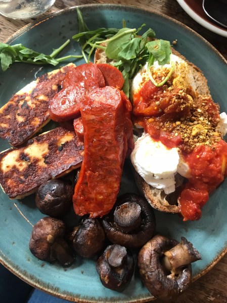 halloumi and shrooms